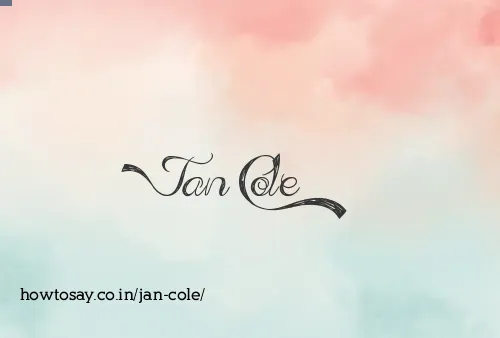 Jan Cole