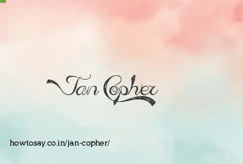 Jan Copher