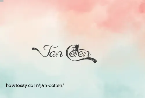 Jan Cotten