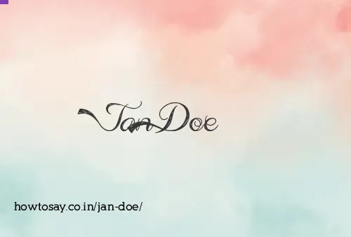 Jan Doe