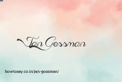 Jan Gossman