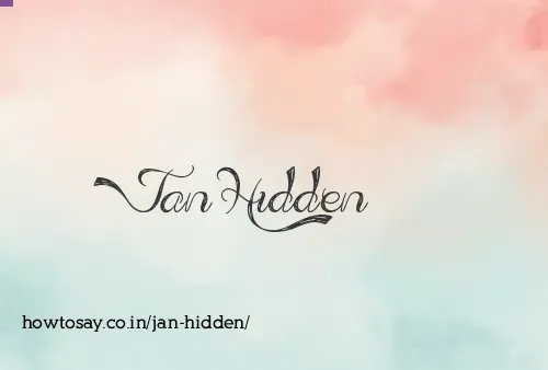Jan Hidden