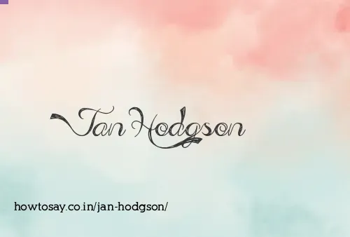Jan Hodgson