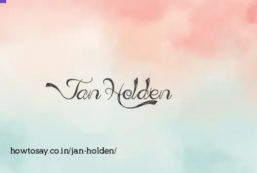 Jan Holden