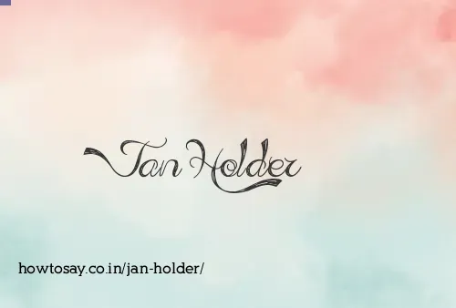 Jan Holder