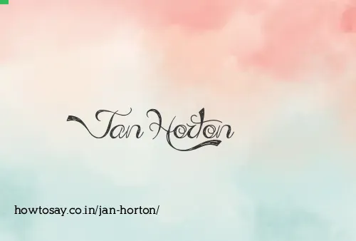 Jan Horton