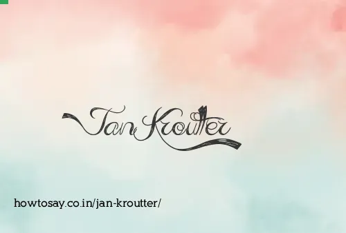 Jan Kroutter
