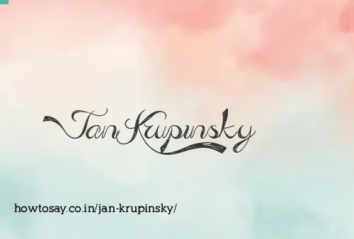 Jan Krupinsky