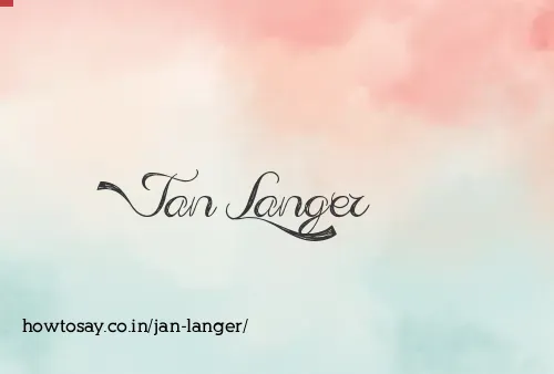 Jan Langer