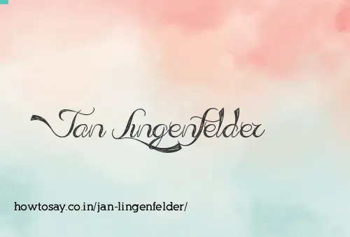 Jan Lingenfelder