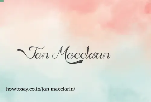 Jan Macclarin