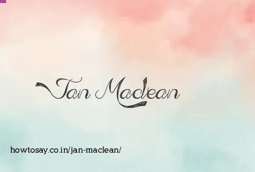 Jan Maclean
