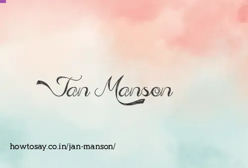 Jan Manson