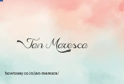 Jan Maresca
