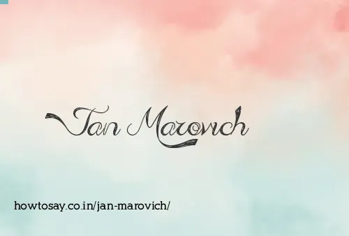 Jan Marovich