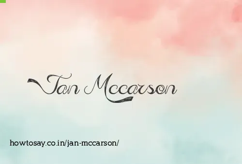 Jan Mccarson