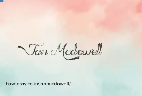 Jan Mcdowell