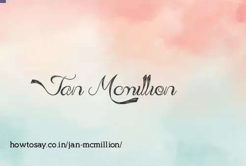 Jan Mcmillion