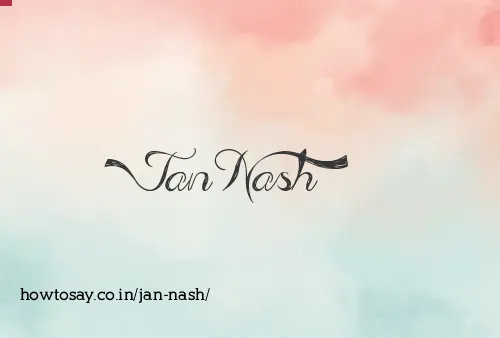 Jan Nash