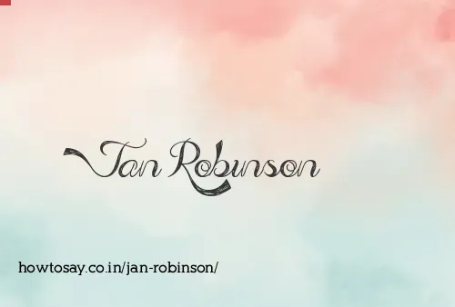 Jan Robinson