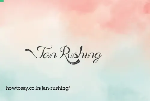 Jan Rushing