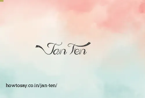 Jan Ten