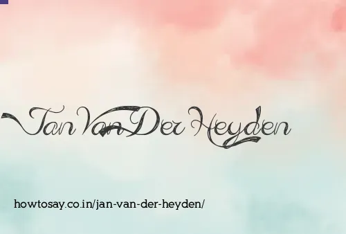 Jan Van Der Heyden