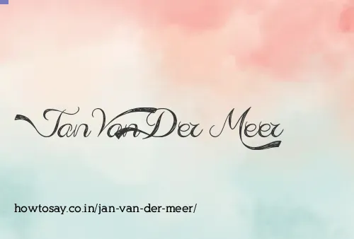 Jan Van Der Meer
