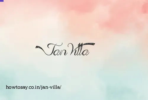 Jan Villa