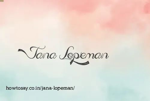 Jana Lopeman