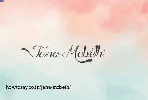 Jana Mcbeth