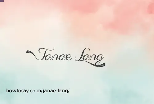 Janae Lang