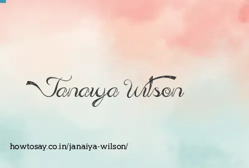 Janaiya Wilson