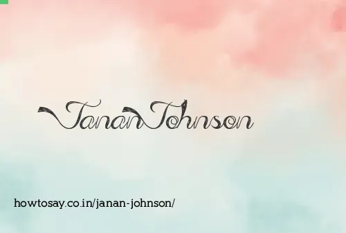 Janan Johnson