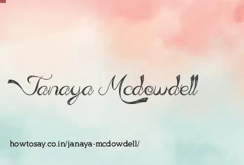 Janaya Mcdowdell