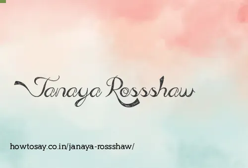 Janaya Rossshaw