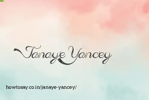 Janaye Yancey