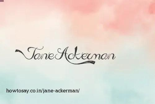 Jane Ackerman