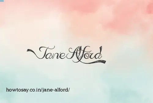 Jane Alford