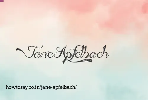 Jane Apfelbach