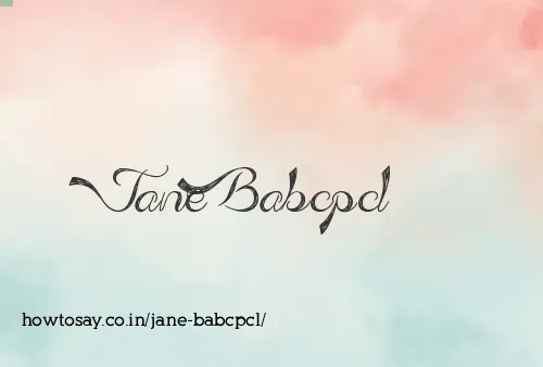 Jane Babcpcl