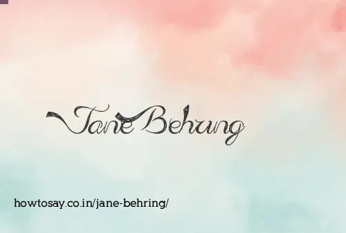 Jane Behring