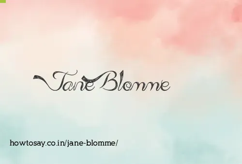 Jane Blomme