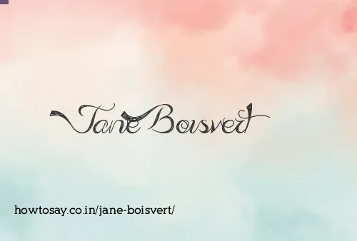 Jane Boisvert