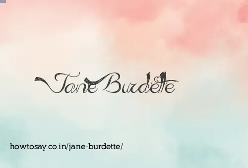 Jane Burdette