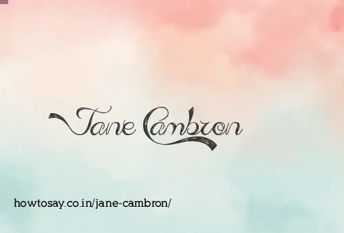Jane Cambron