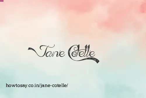 Jane Cotelle