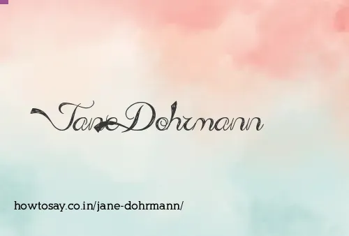Jane Dohrmann