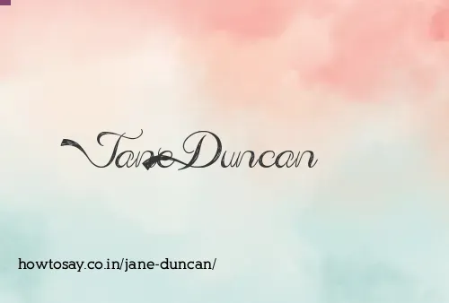 Jane Duncan