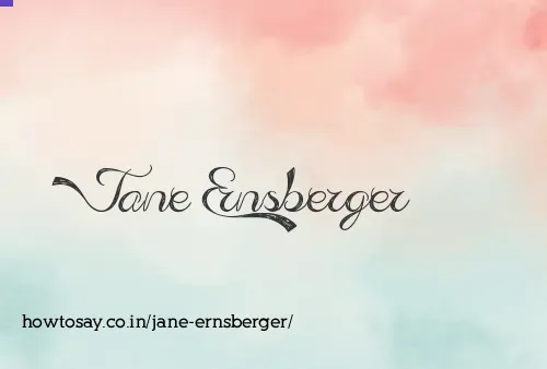 Jane Ernsberger